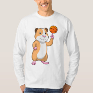 Guinea pig as Basketball player with Basketball.pn T-Shirt