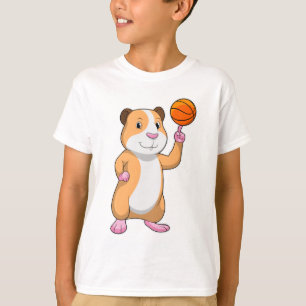 Guinea pig as Basketball player with Basketball.pn T-Shirt