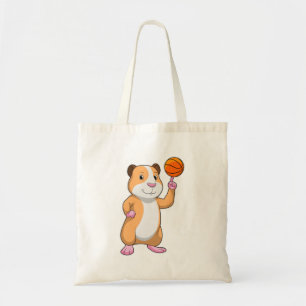 Guinea pig as Basketball player with Basketball.pn Tote Bag