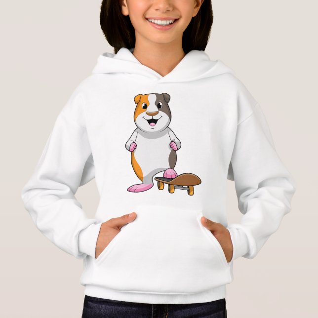 Guinea pig as Skater with Skateboard (Front)