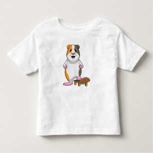 Guinea pig as Skater with Skateboard Toddler T-Shirt