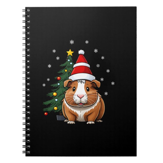 Guinea Pig at Christmas Notebook (Front)