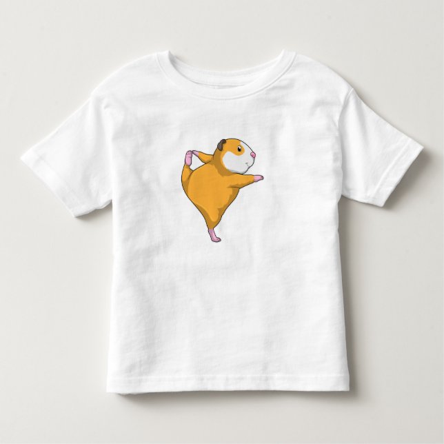 Guinea pig at Yoga Stretching exercise Toddler T-Shirt (Front)
