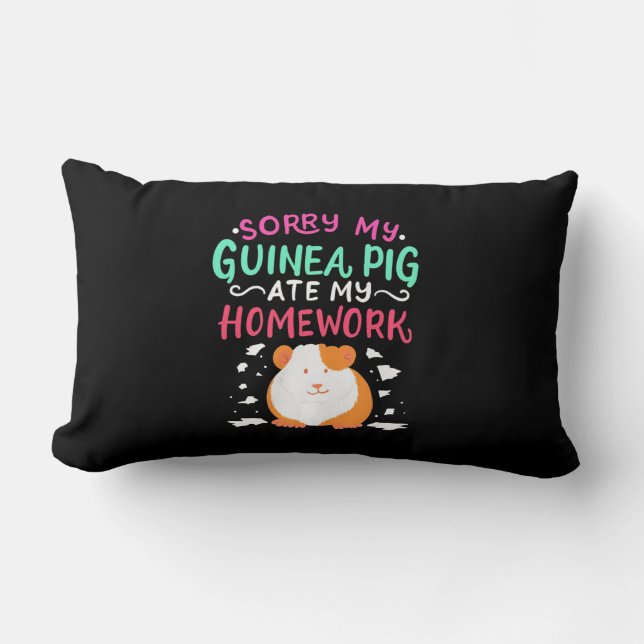 Guinea Pig Back To School Lumbar Cushion (Front)