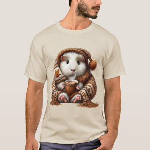 Guinea Pig Bliss: Chilling with a Cup of Coffee T-Shirt