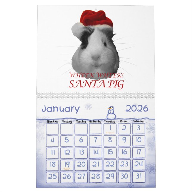 Guinea Pig Calendar 2013 (Jan 2026)