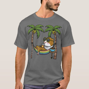 Guinea Pig Cavy Rodent In Hammock Vacation  T-Shirt