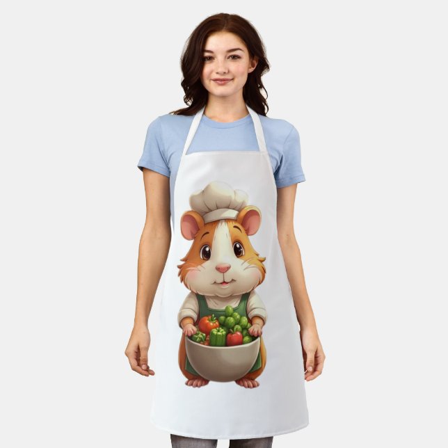 Guinea Pig Chef – Cute Cooking Pet  Apron (Worn)