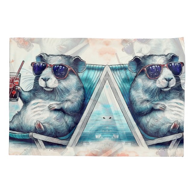Guinea Pig Chilling Pillowcase (Back)