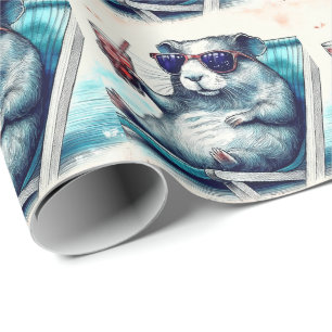 Guinea Pig Chilling Wrapping Paper