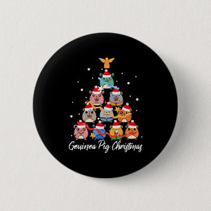 Guinea Pig Christmas 6 Cm Round Badge