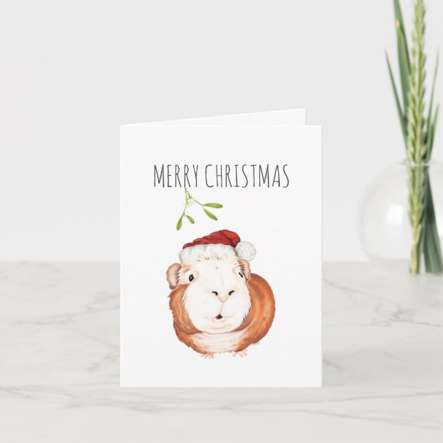 Guinea Pig Christmas Card (Front)