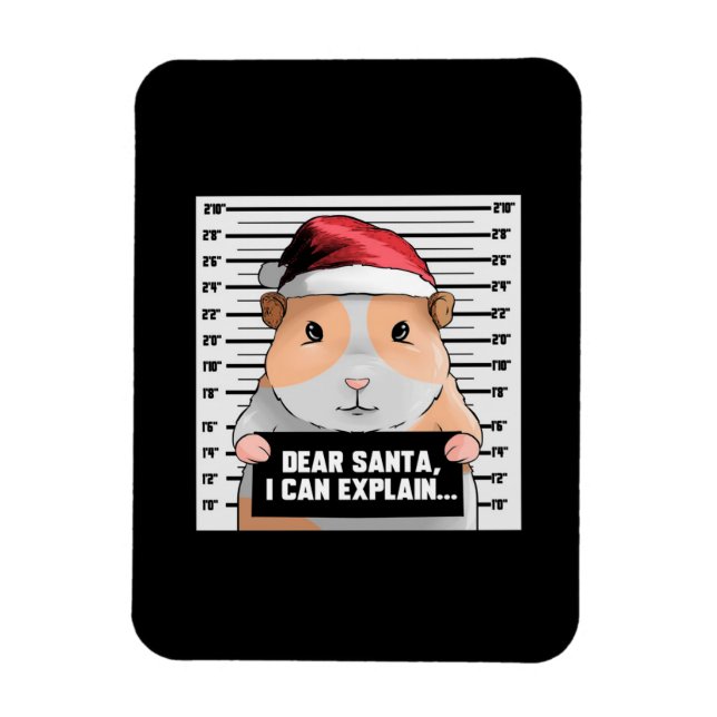 Guinea Pig Christmas Cavy|Dear Santa I Can Explain Magnet (Vertical)