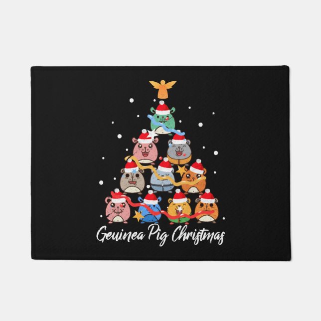 Guinea Pig Christmas Doormat (Front)