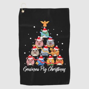 Guinea Pig Christmas Golf Towel