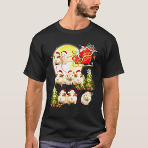 Guinea Pig Christmas Guinea Pig Riding Santa Xmas T-Shirt