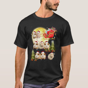 Guinea Pig Christmas  Guinea Pig Riding Santa Xmas T-Shirt