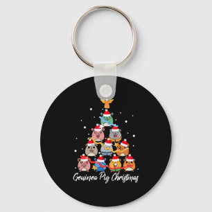 Guinea Pig Christmas Key Ring