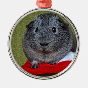 Guinea Pig Christmas Metal Tree Decoration