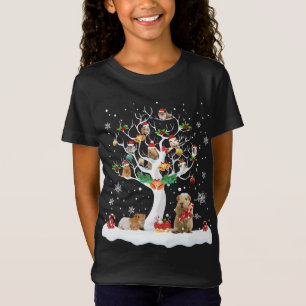 Guinea Pig Christmas On Winter Tree Goat Lover Paj T-Shirt
