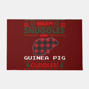 Guinea Pig Christmas Pajama Shirt Ugly Christmas Doormat