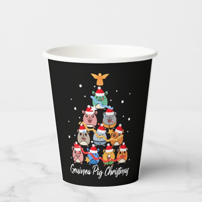 Guinea Pig Christmas Paper Cups (Front)