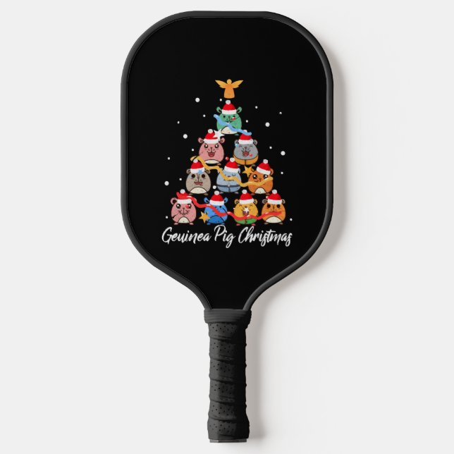 Guinea Pig Christmas Pickleball Paddle (Front)