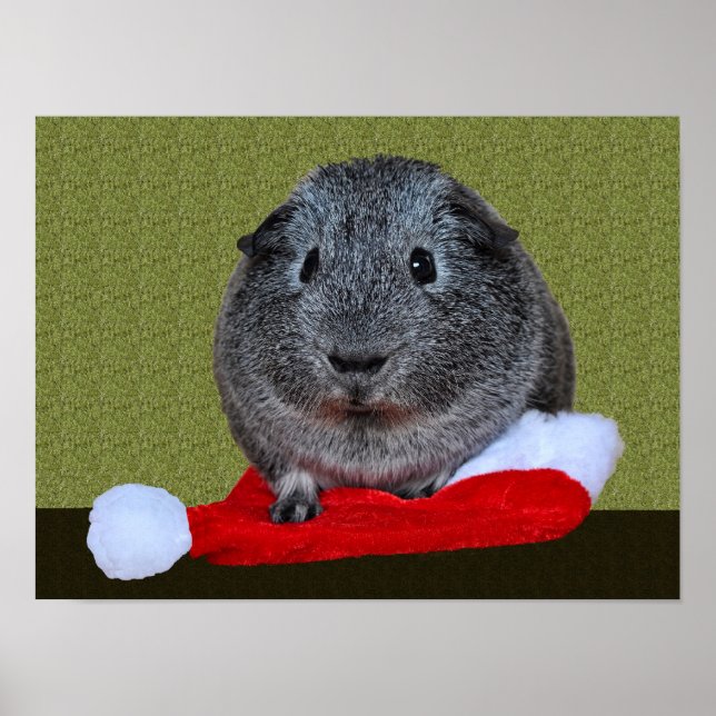 Guinea Pig Christmas Poster (Front)