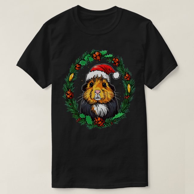 Guinea Pig Christmas T-Shirt (Design Front)