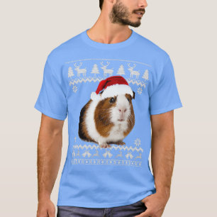 Guinea Pig Christmas Tree Lights Santa (2) T-Shirt