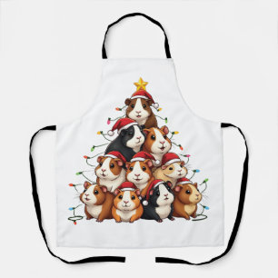 Guinea Pig Christmas Tree Merry Christmas Xmas Apron