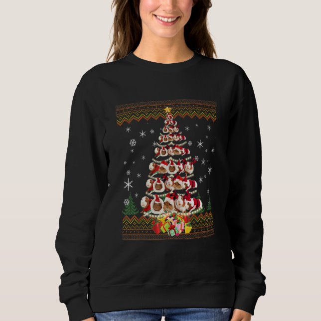 Guinea Pig Christmas Ugly Sweater Christmas Tree (Front)