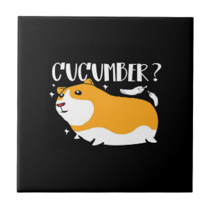 Guinea Pig Cucumber   Cute Guinea Pig   Cool Pet Tile