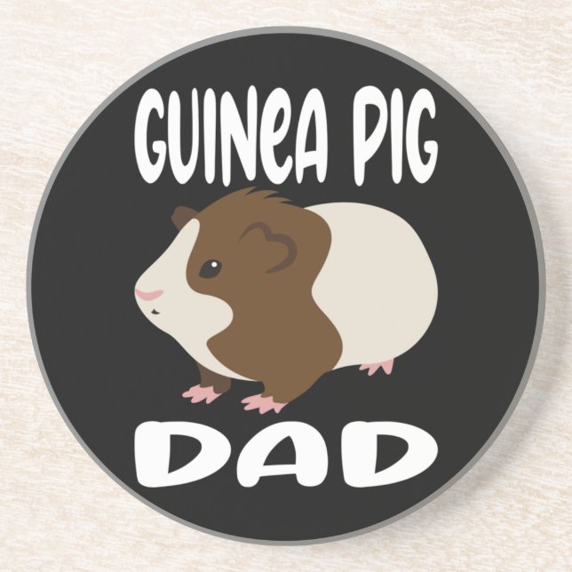 Guinea Pig Dad Coaster (Front)