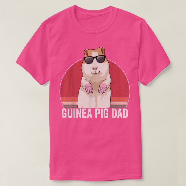 Guinea Pig Dad Owner Guinea Pig Apparel Retro For  T-Shirt (Design Front)