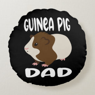 Guinea Pig Dad Round Cushion