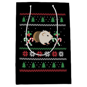 Guinea pig Dad ugly Christmas Medium Gift Bag