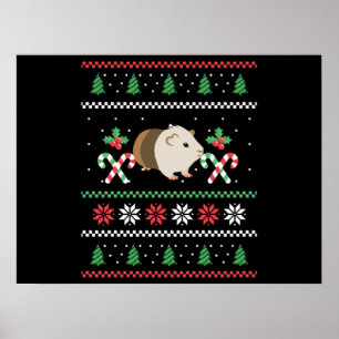 Guinea pig Dad ugly Christmas Poster