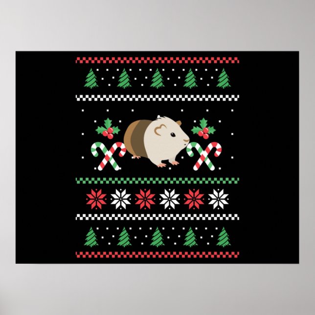 Guinea pig Dad ugly Christmas Poster (Front)