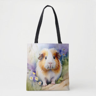 Guinea Pig Delicate Watercolor Tote Bag