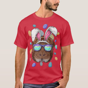 Guinea Pig Easter Bunny Ears Funny Easter Eggs Hun T-Shirt