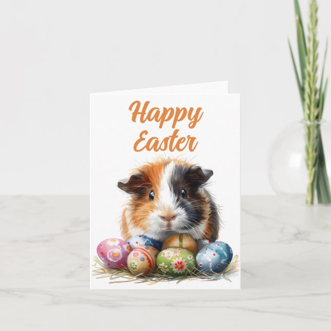 Guinea Pig Easter Card (Front)