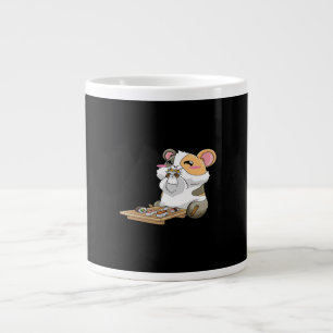 Guinea Pig Eating Sushika Guinea Pig Kawaii Large Coffee Mug