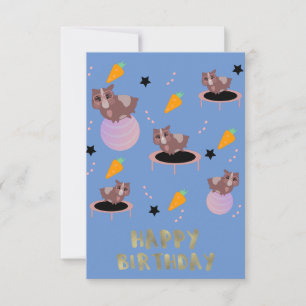 Guinea Pig Fitness Gym Funny Design Card