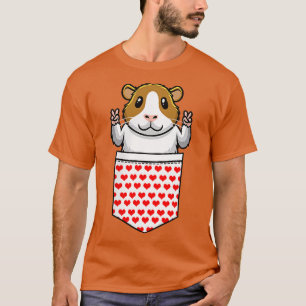 Guinea Pig From Side Pocket Peace Sign Men Women K T-Shirt
