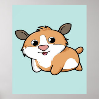 Guinea Pig | Funny Cartoon Guinea Pig Gift Lovers Poster