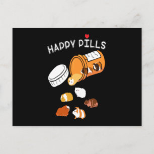 Guinea Pig Gift   Happy Pills Guinea Pig Postcard