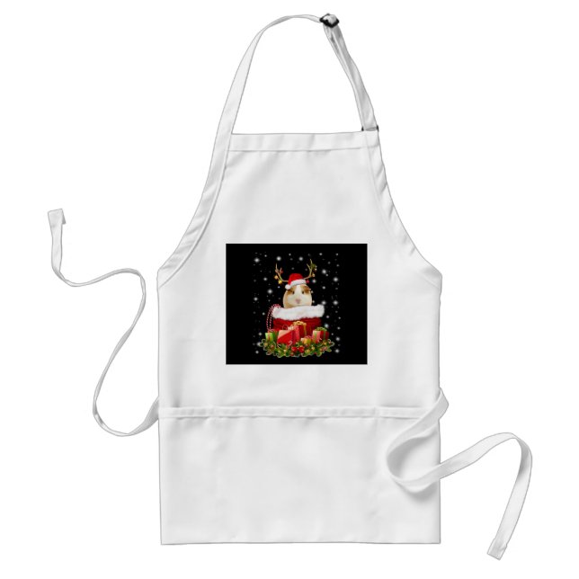 Guinea Pig Gift | Merry Christmas Guinea Pig Standard Apron (Front)