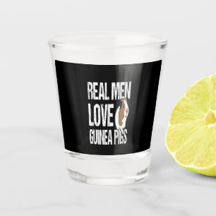 Guinea Pig Gift   Real Men Love Guinea Pigs Shot Glass