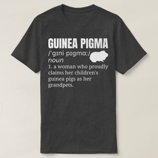Guinea Pig Grandma Grandmother Pet  T-Shirt (Design Front)